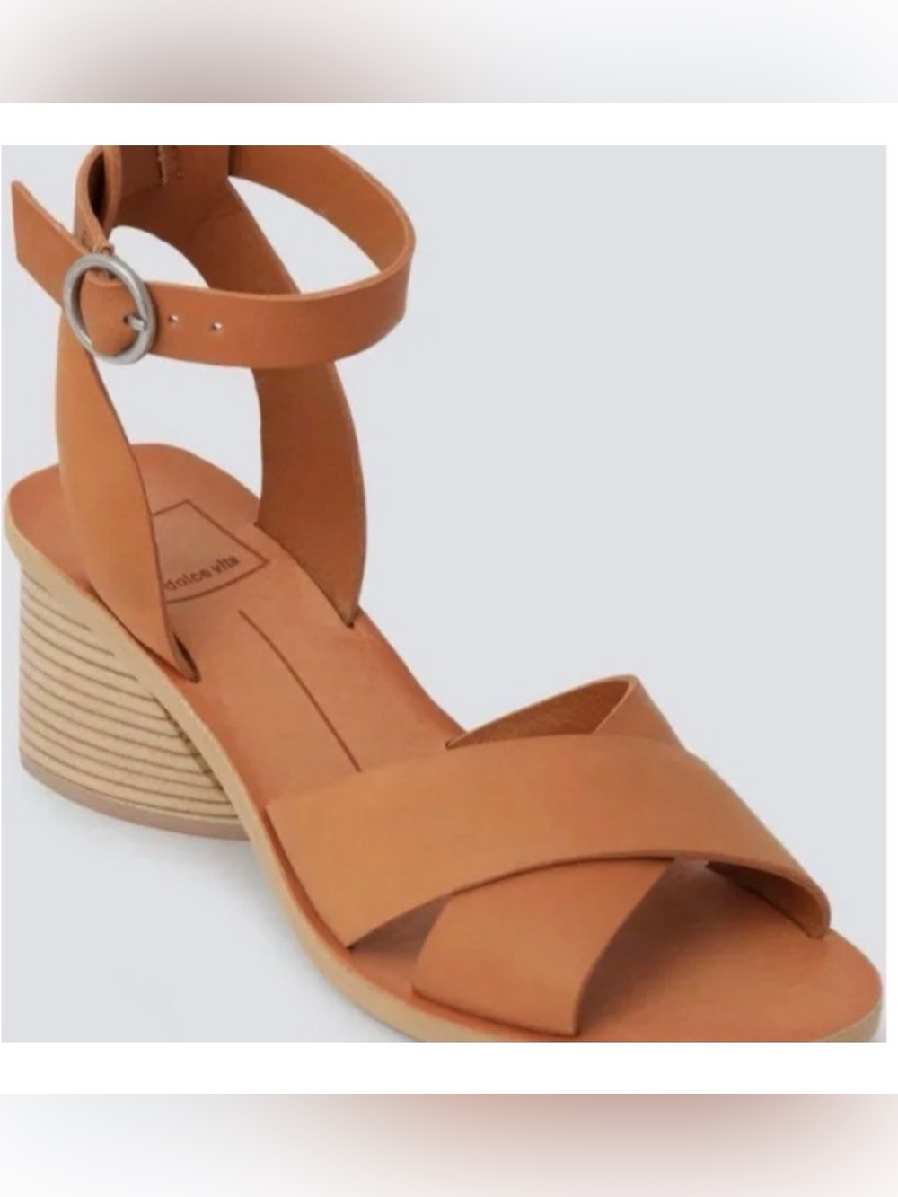 Dolce Vita Leather Camel heel sandals